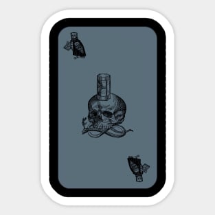 Memento Mori Poker Card Sticker